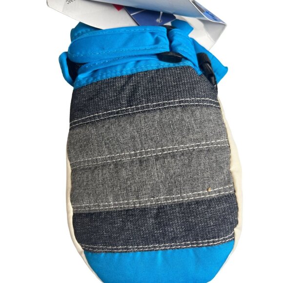 Rugged Wear Youth Cold Weather Ski Mittens Insulated Blue Gray Size S/M New - Picture 3 of 7
